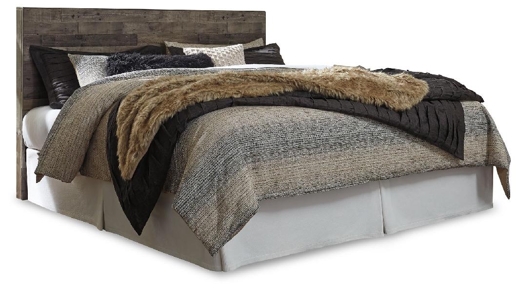 Image of Derekson - King Panel Headboard - Multi Gray