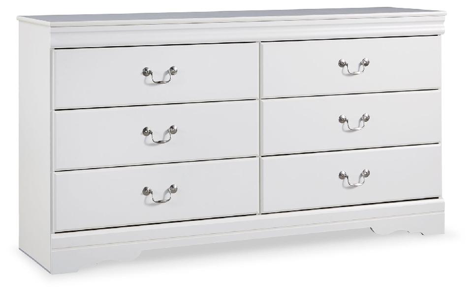 Image of Anarasia - Six Drawer Dresser - White