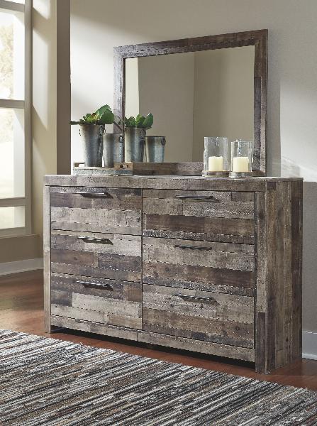 Image of Derekson - Dresser, Mirror - Multi Gray
