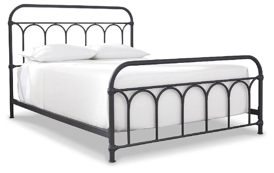 Image of Nashburg - Queen Metal Bed - Black
