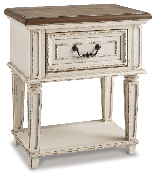 Image of Realyn - One Drawer Night Stand - Chipped White