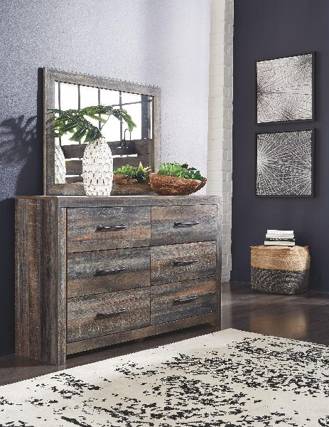 Image of Drystan - Dresser, Mirror - Brown / Beige