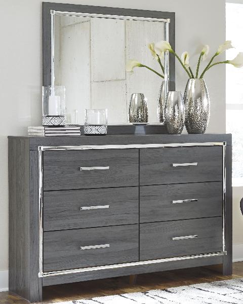 Image of Lodanna - Dresser, Mirror - Gray