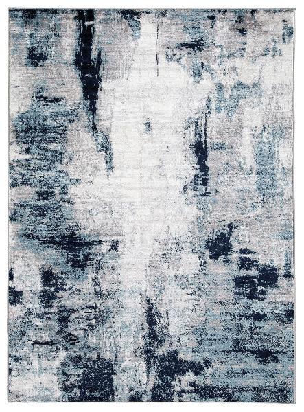 Image of Leonelle - 5' x 7' Rug - Cream / Blue / Gray