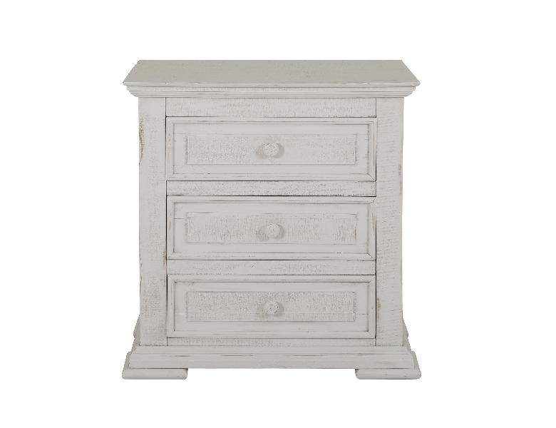Image of Terra - Nightstand - Distressed White