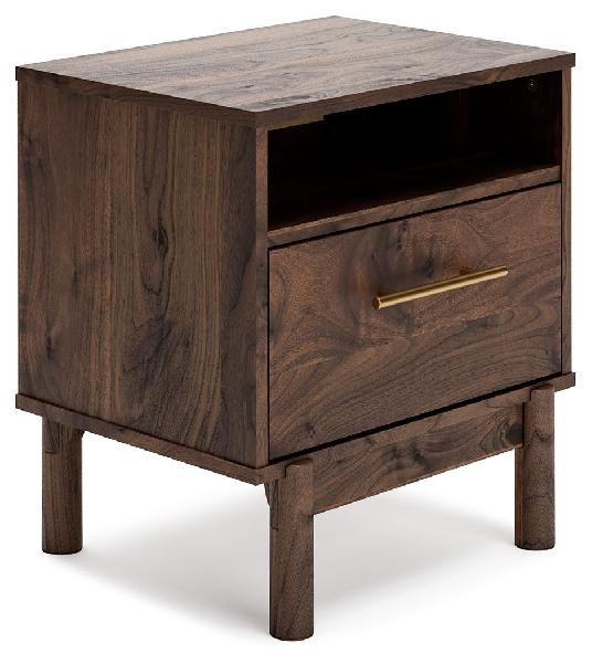 Image of Calverson - One Drawer Night Stand - Medium - Mocha