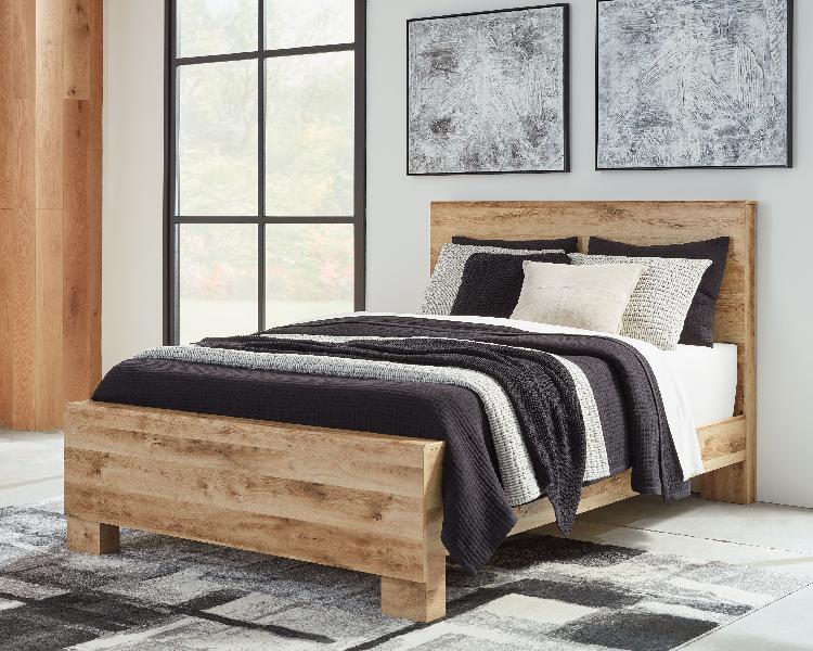 Image of Hyanna - King Panel Bed - Tan