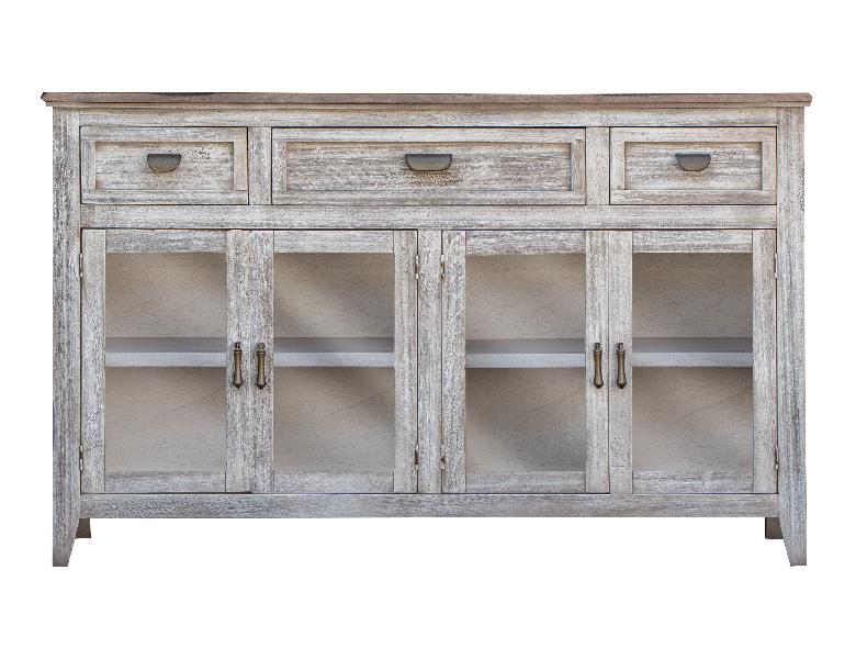 Image of Sahara - Console / TV Stand / Buffet - Light Cream / Brown Caramel