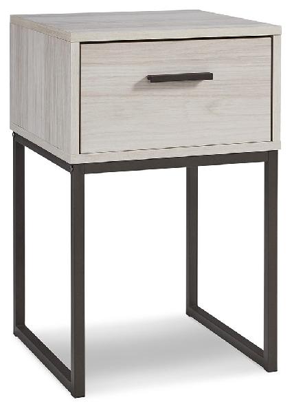 Image of Socalle - One Drawer Night Stand - Vinyl-Wrapped - Light Natural