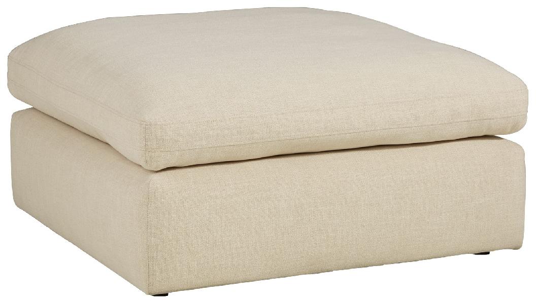Image of Elyza - Oversized Accent Ottoman - Linen