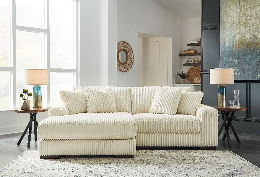 Image of Lindyn - Left Arm Facing Corner Chaise 2 Pc Sectional - Ivory