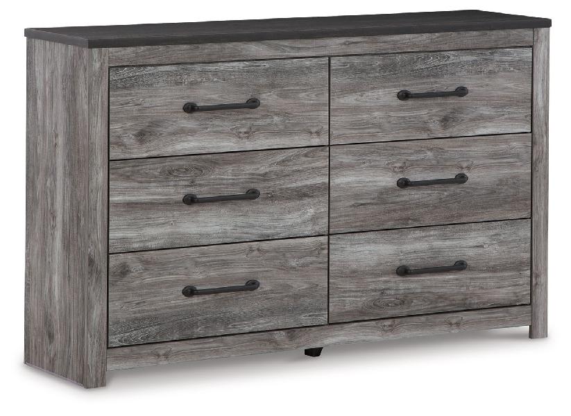 Image of Bronyan - Six Drawer Dresser - Dark Gray