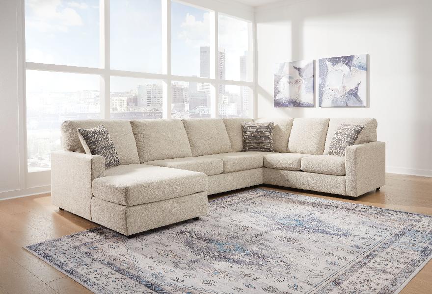 Image of Edenfield - Left Arm Facing Corner Chaise 3 Pc Sectional - Linen
