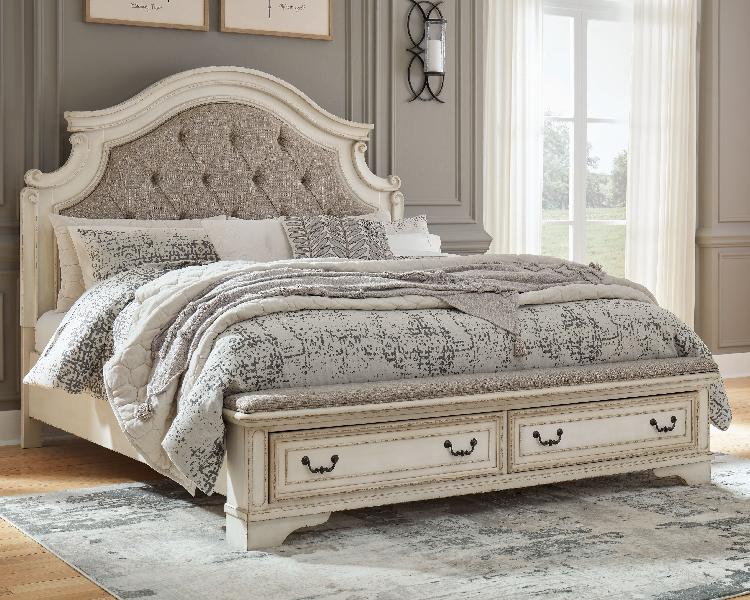 Image of Realyn - Queen Upholstered Bed - Two-tone