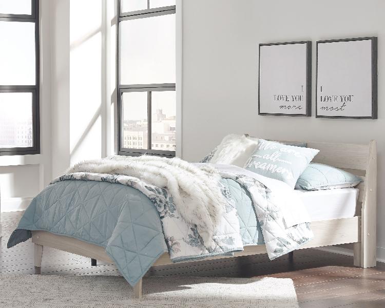Image of Socalle - Full Panel Platform Bed - Natural