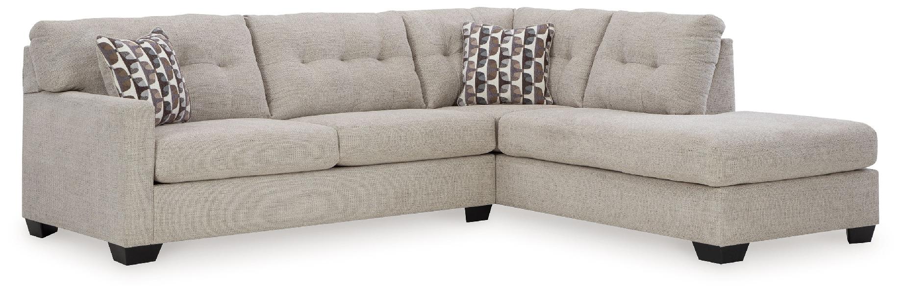 Image of Mahoney - 2-Piece Sectional With Raf Corner Chaise - Pebble