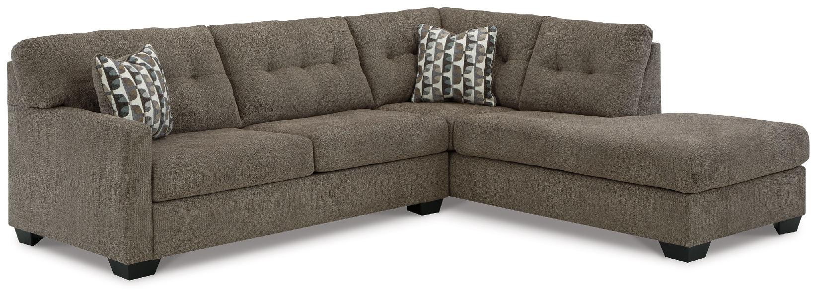 Image of Mahoney - 2-Piece Sectional With Raf Corner Chaise - Chocolate