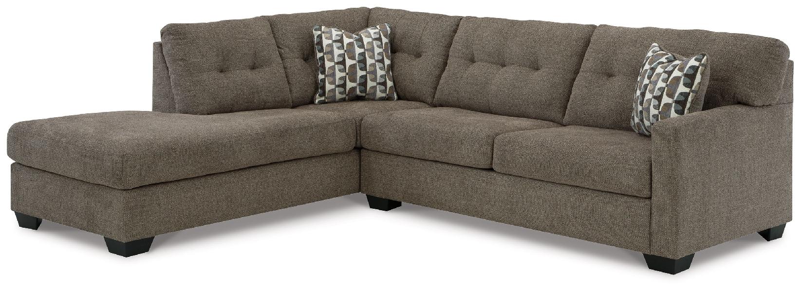 Image of Mahoney - 2-Piece Sectional With Laf Corner Chaise - Chocolate