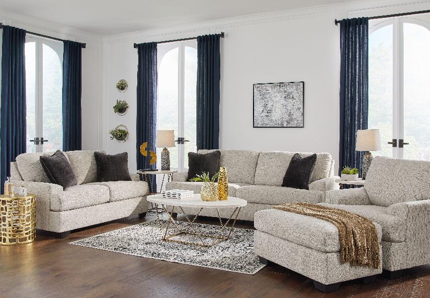 Image of Vayda - 4 Pc. - Sofa, Loveseat, Chair, Ottoman - Pebble
