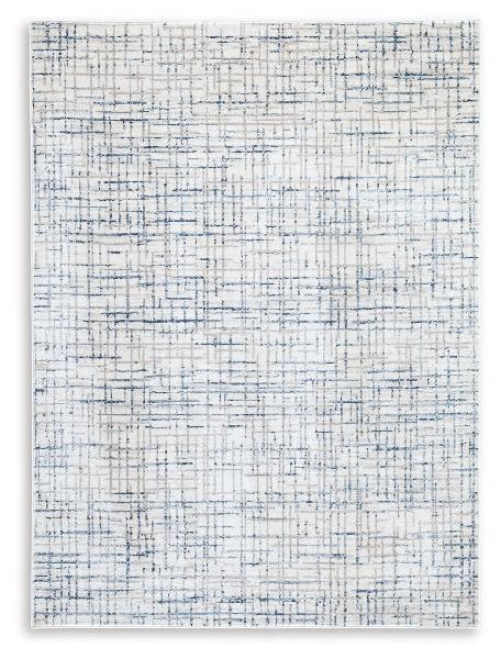 Image of Beckfille - 5' x 7' Rug - Blue / Gray / Cream