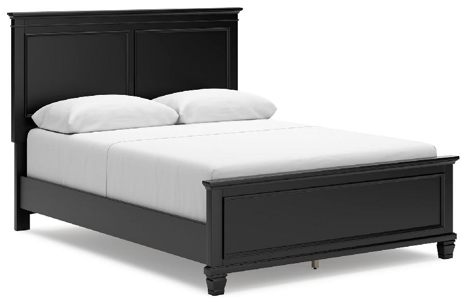 Image of Lanolee - Queen Panel Bed - Black