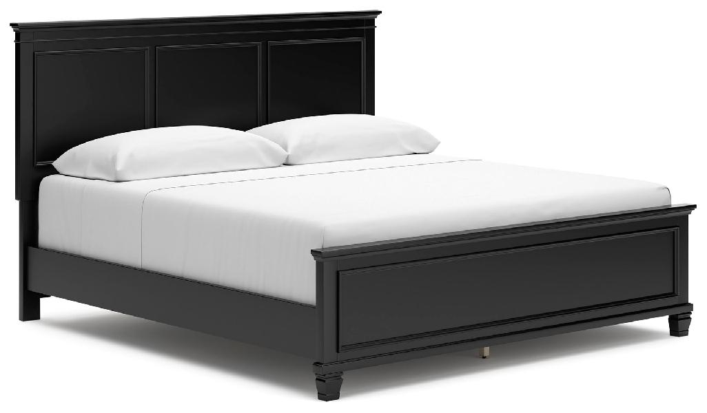 Image of Lanolee - King Panel Bed - Black