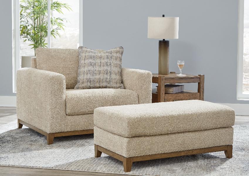 Image of Parklynn - 2 Pc. - Chair And A Half, Ottoman - Desert