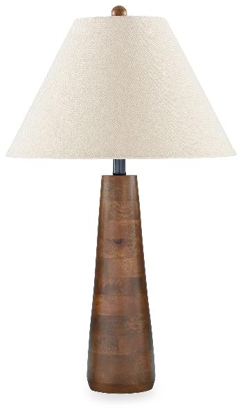 Image of Danset - Wood Table Lamp - Brown