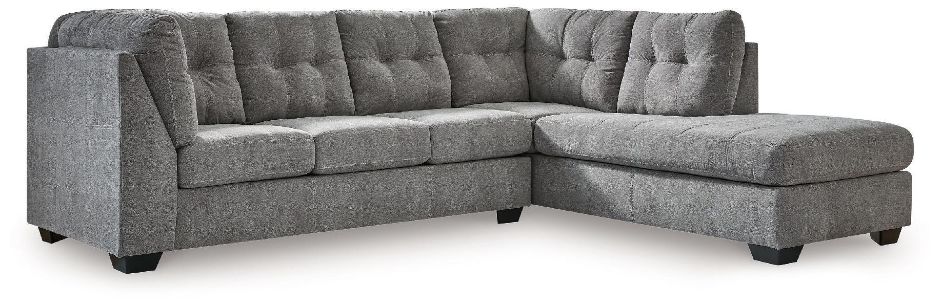 Marleton - 2-Piece Sectional With Raf Corner Chaise - Gray