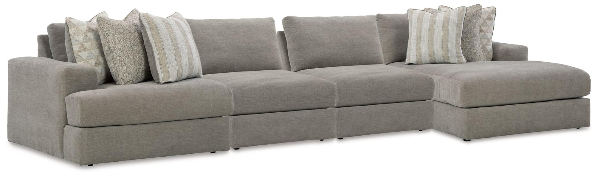 Image of Avaliyah - 4-Piece Sectional With Raf Corner Chaise - Ash