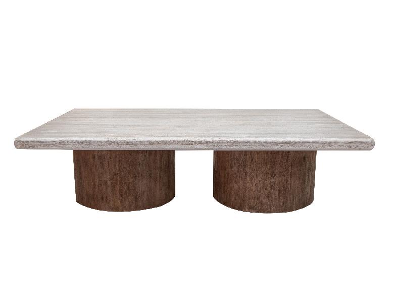 Image of Sahara - Deluxe Cocktail Table - Light Cream / Brown Caramel