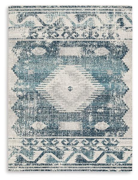 Image of Daddridge - 5' x 7' Rug - Blue / Gray / Ivory