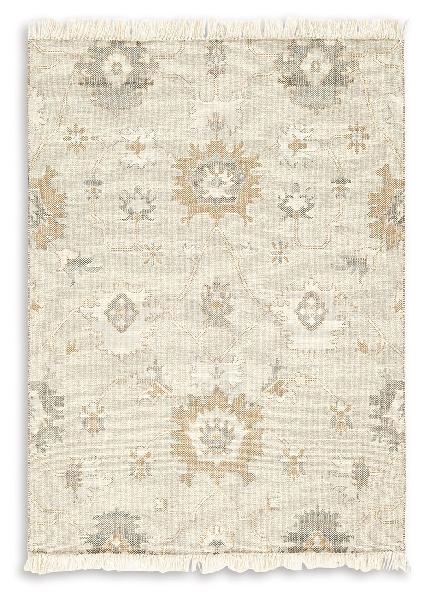 Image of Calkin - 5' x 7' Rug - Linen / Gray / Caramel