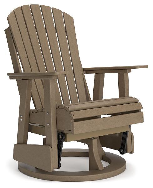 Image of Hyland Wave - Swivel Glider Chair - Driftwood