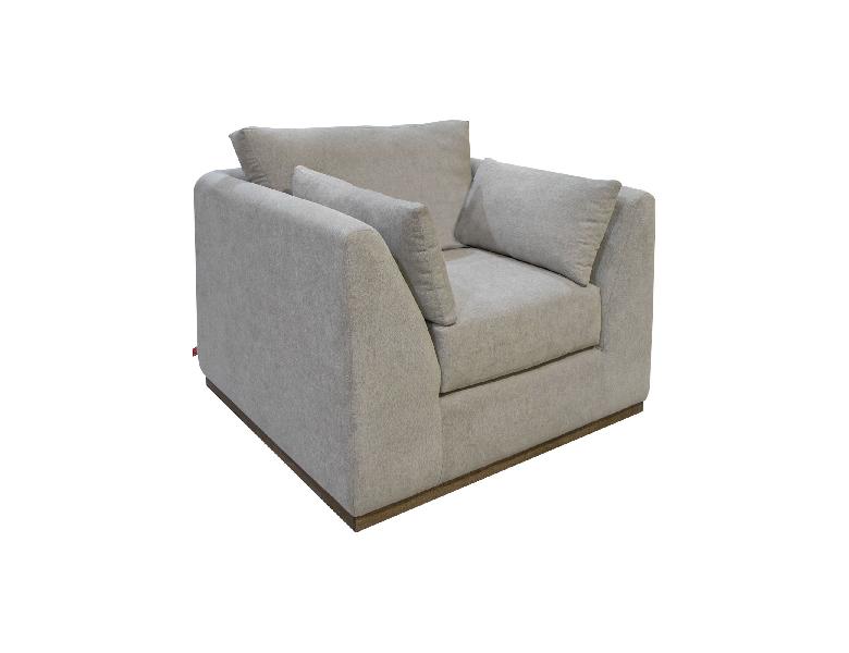 Image of Vallarta - Fabric Arm Chair - Almond Gray