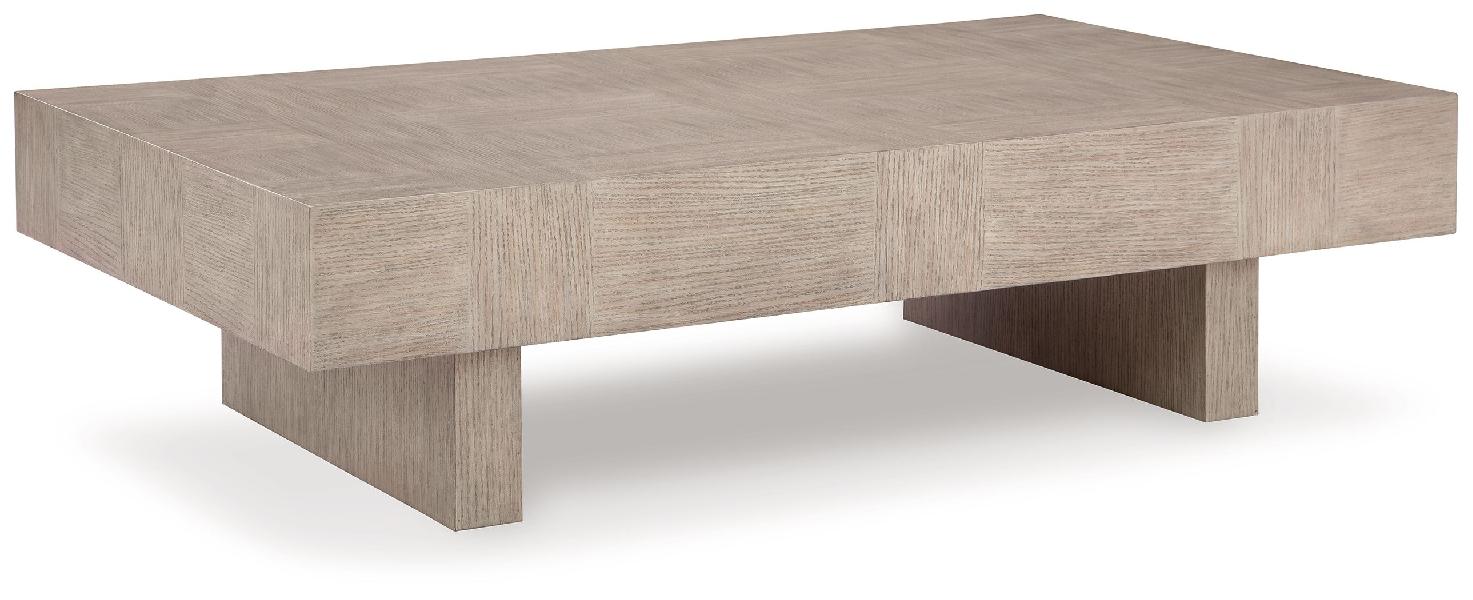 Image of Jorlaina - Rectangular Cocktail Table - Light Grayish Brown