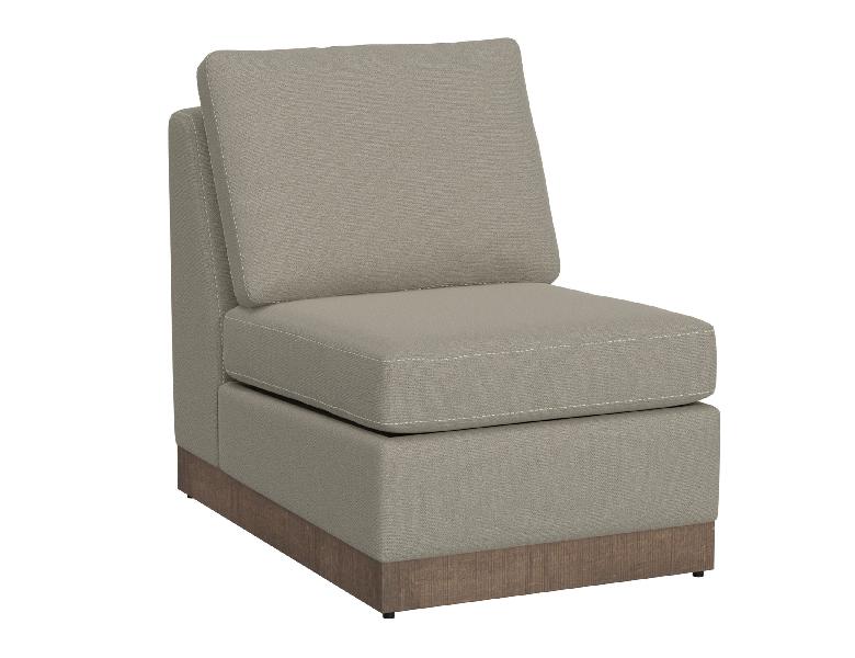 Georgia - Armless Chair - Almond Gray