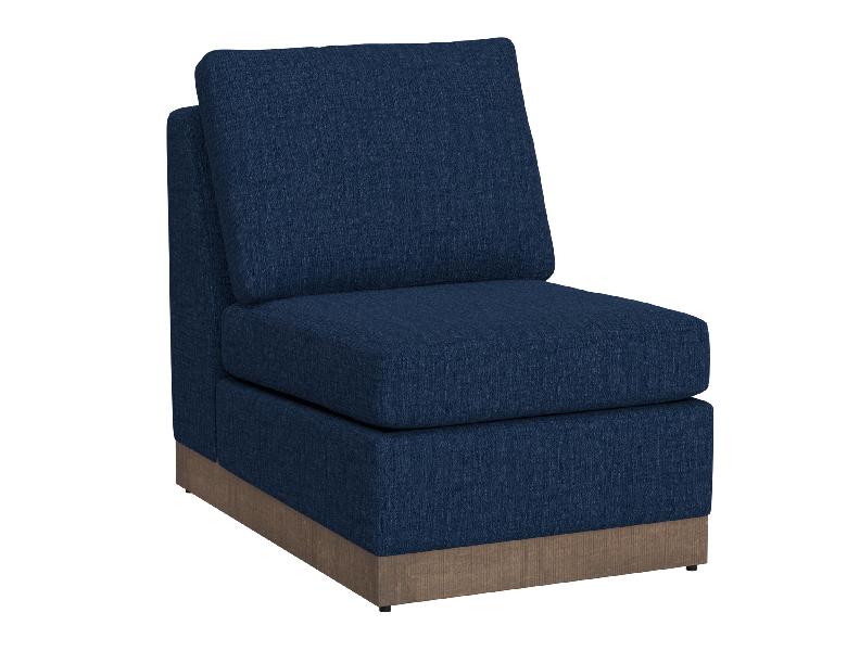 Image of Georgia - Armless Chair - Midnight Blue