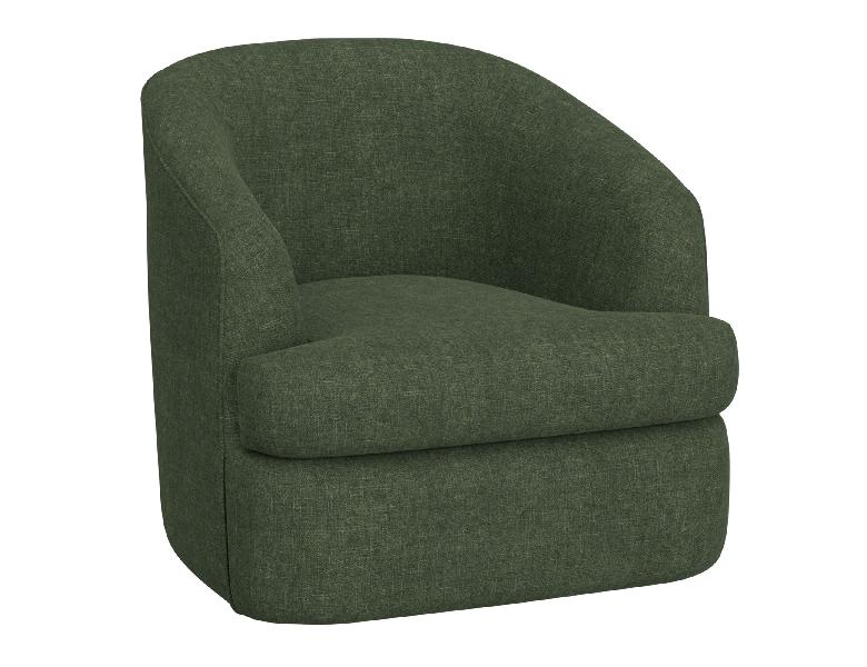 Image of Tumbi - Swivel Accent Chair - Olive Green