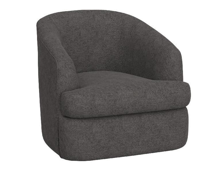 Image of Tumbi - Swivel Accent Chair - Iron Gray