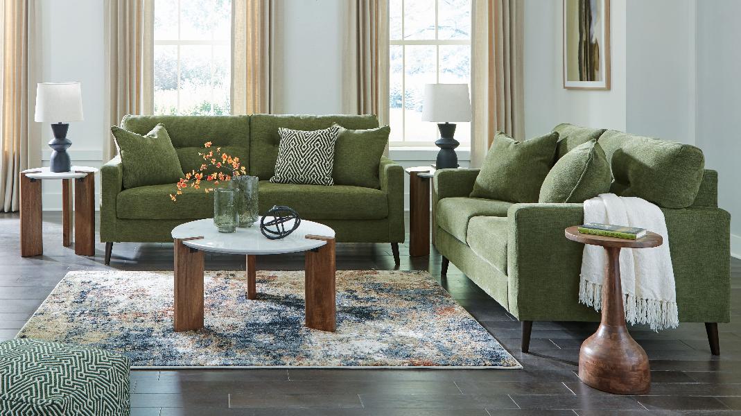Image of Bixler - 2 Pc. - Sofa, Loveseat - Olive