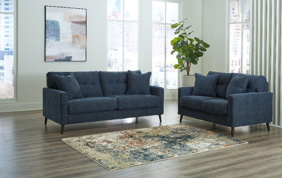 Image of Bixler - 2 Pc. - Sofa, Loveseat - Navy