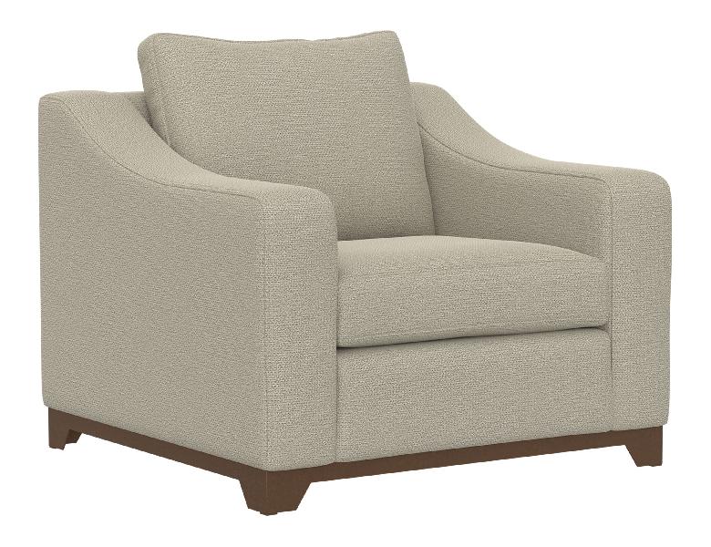 Image of Natural Parota - Armchair - Almond Gray