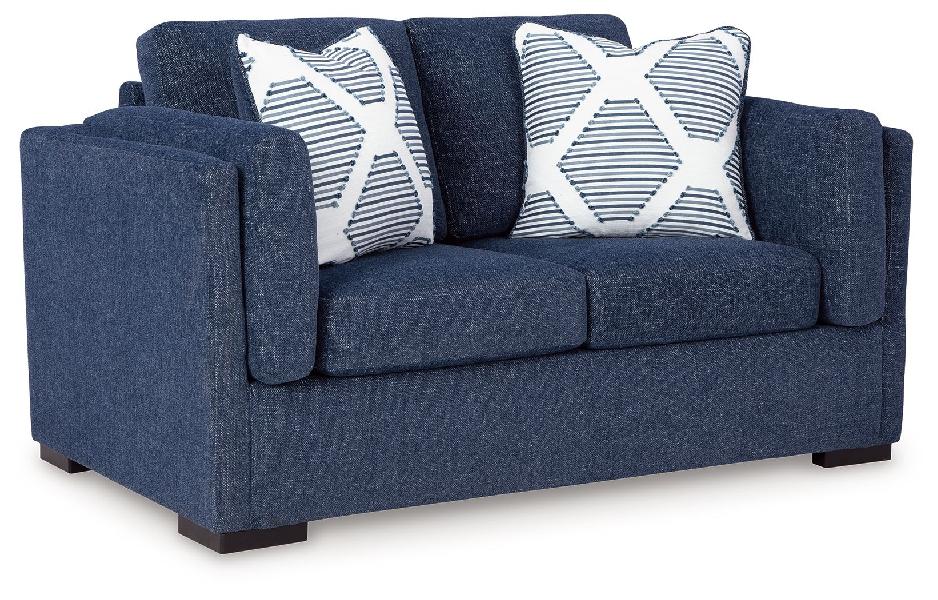 Image of Evansley - Loveseat - Navy