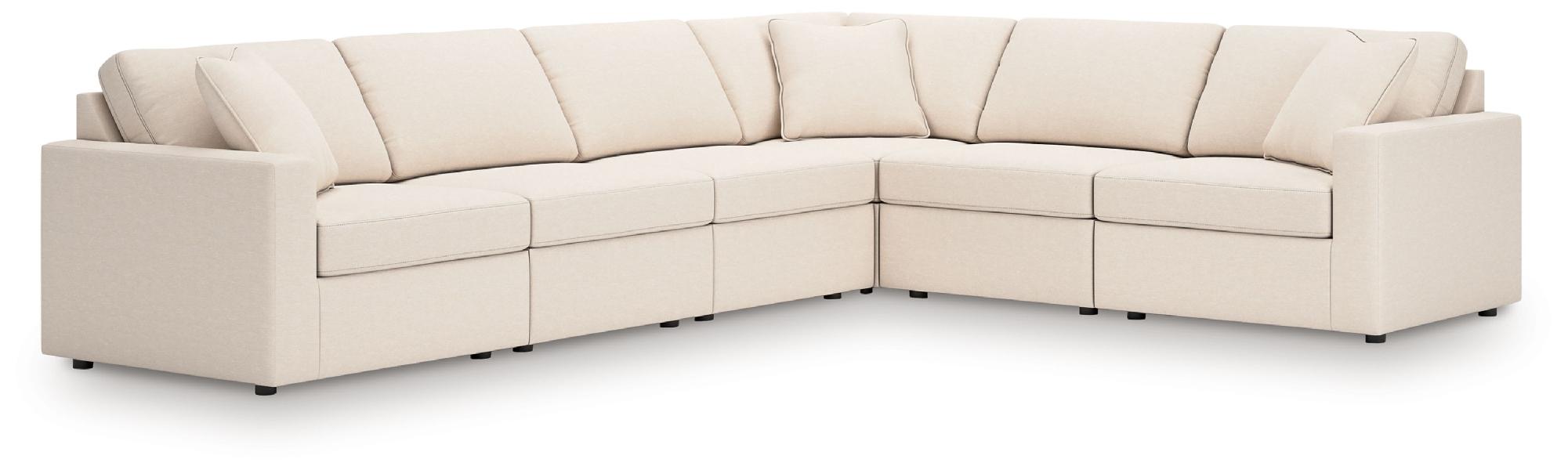 Image of Modmax - 6-Piece Sectional With Laf Corner Chair And Raf Corner Chair - Oyster