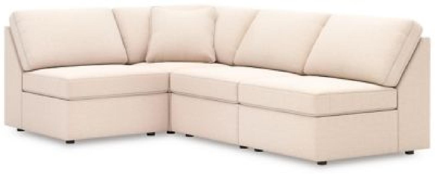 Modmax - 4-Piece Sectional With 3 Armless Chairs - Oyster