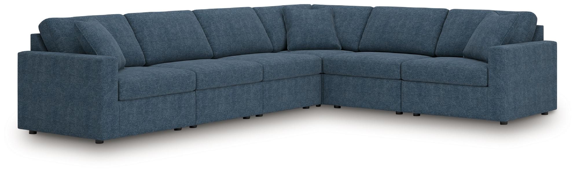 Image of Modmax - 6-Piece Sectional With Laf Corner Chair And Raf Corner Chair - Ink