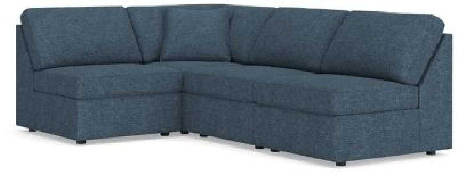 Image of Modmax - 4-Piece Sectional With 3 Armless Chairs - Ink