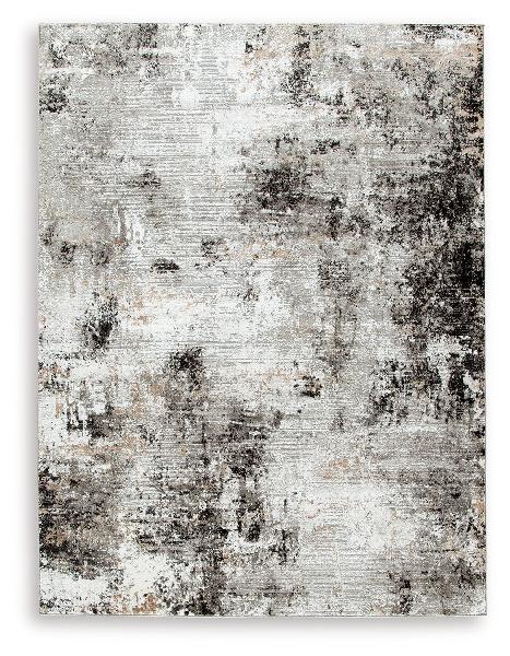 Image of Langwell - 10' x 14' Rug - Black / Gray / White