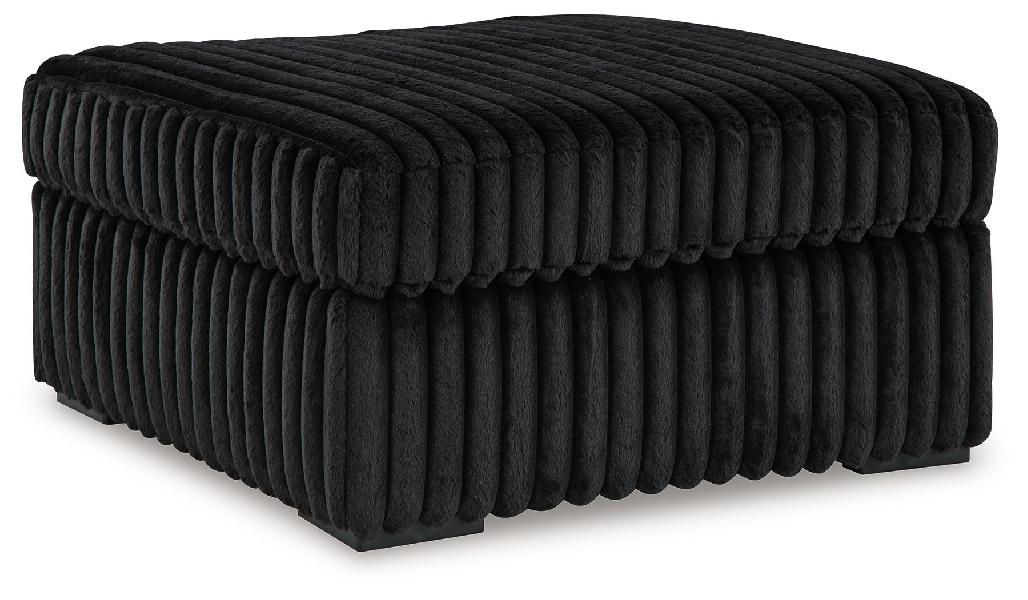 Image of Midnight-Madness - Oversized Accent Ottoman - Onyx